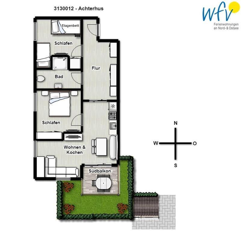 Achterhus - Ferienwohnung Inseltraum Juist Buitenkant foto